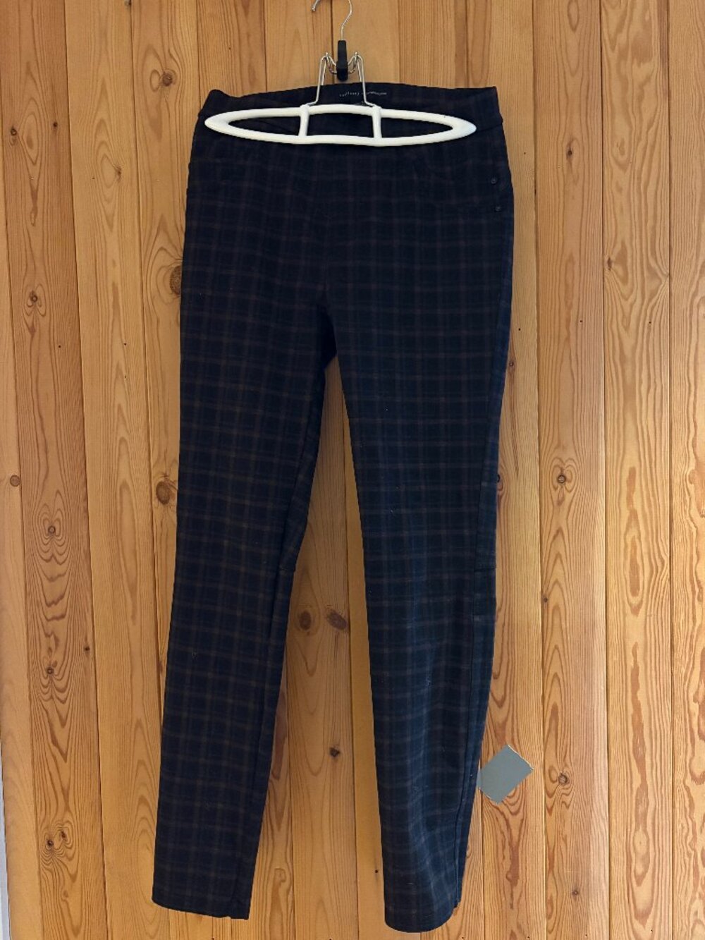 Checkered Burgundy Legging Pants